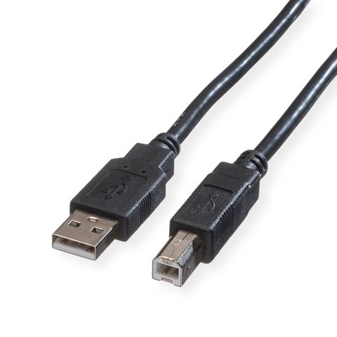 ROLINE GREEN USB2.0 CABLE, A - B, M/M, BLACK, 1.8M