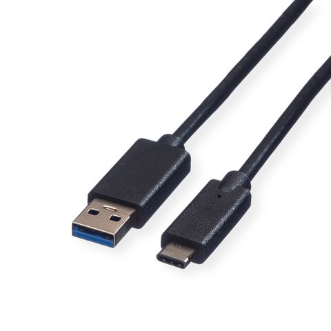 ROLINE GREEN USB3.2 GEN1 CABLE, A - C, M/M, BLACK, 1M