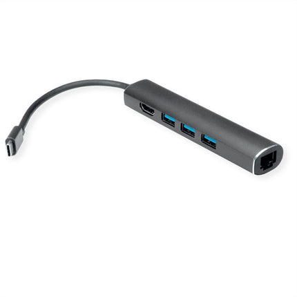 VALUE DOCKING USB - C, 1X 4K HDMI, 3X USB3.2 GEN1, 1X GIGABIT ETHERNET