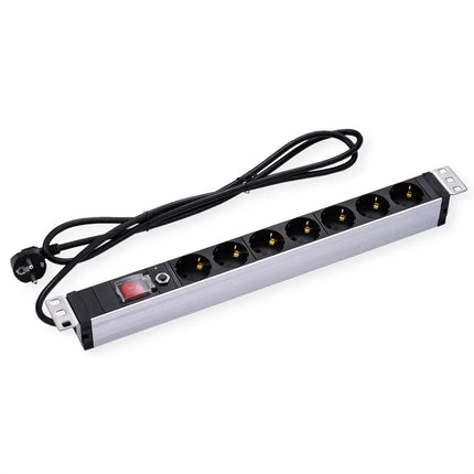 VALUE 19&#34; 1UH, PDU 7 - WAY SOCKET, 45, WITH OVERLOAD PROTECTOR, 2M