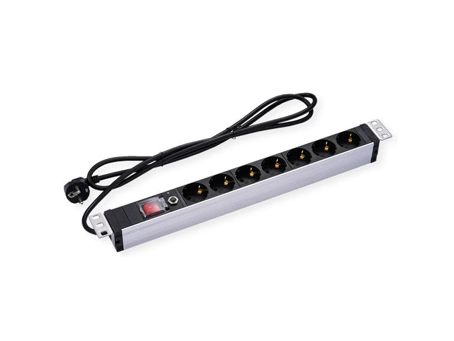 VALUE 19&#34; 1UH, PDU 7 - WAY SOCKET, 45, WITH OVERLOAD PROTECTOR, 2M