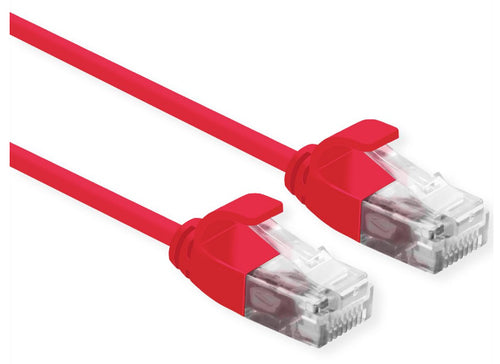 ROLINE UTP DATA CENTER PATCH CORD CAT.6A (CLASS EA) LSOH SLIM 3 M ROSSO