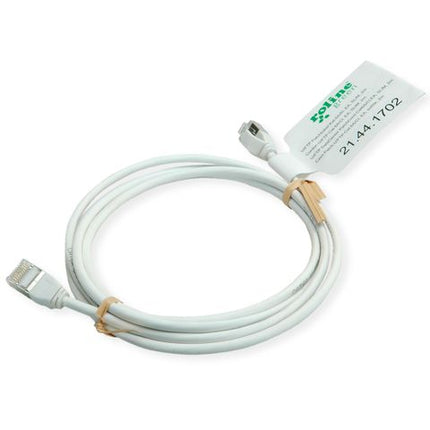 ROLINE GREEN U/FTP DATACENTER PATCHCORD CAT.6A/CLASS EA, LSOH/TPE, SLIM, GREY, 0.15M