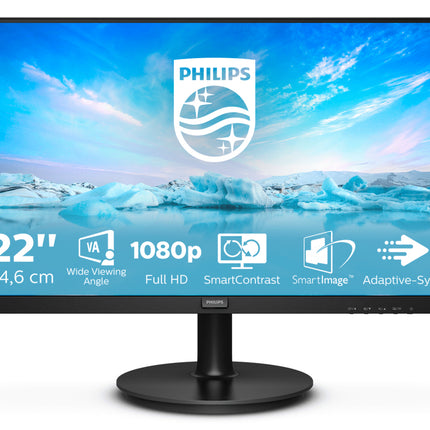 PHILIPS MONITOR 21,5 LED VA 16:9 FHD 4MS 200 CDM, VGA/HDMI, MULTIMEDIALE  SCATOLA APERTA