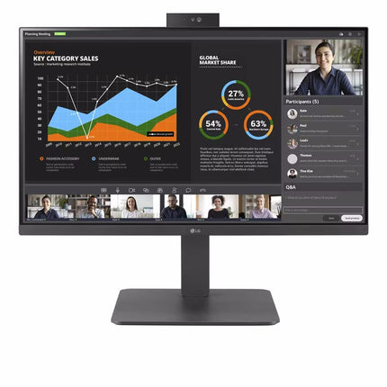 LG MONITOR 23,8 LED IPS 16:9 FHD 5MS 250 CDM, PIVOT, WEBCAM, USB-C DOCK, DP/HDMI, MULTIM