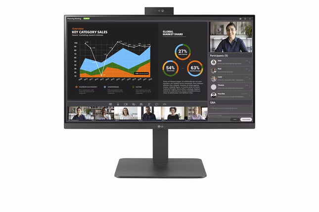 LG MONITOR 23,8 LED IPS 16:9 FHD 5MS 250 CDM, PIVOT, WEBCAM, USB-C DOCK, DP/HDMI, MULTIM