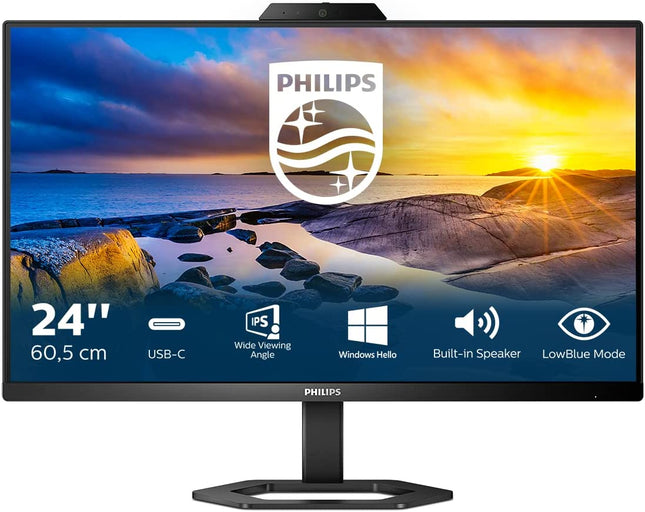 PHILIPS MONITOR 23,8 LED IPS 16:9 FHD 1MS 300 CDM, HDMI/DP, PIVOT, USB-C, WEBCAM, MULTIMEDIALE