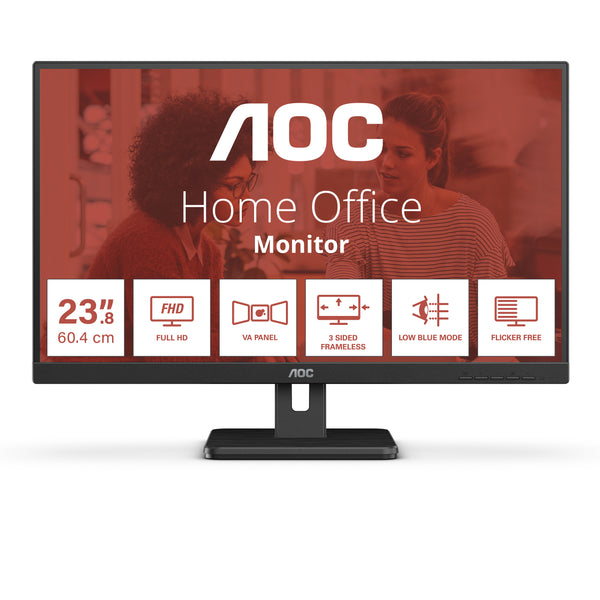 AOC MONITOR 23,8 LED VA FHD 16:9 4MS 300 CDM, VGA/DP/HDMI, MULTIMEDIALE