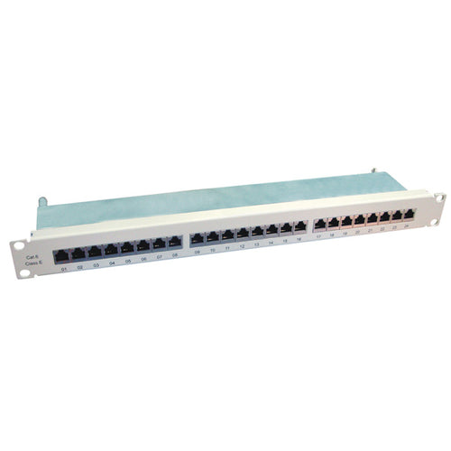 VALUE 19&#34; PATCHPANEL, CAT.6/CLASS E, 24 PORTS, STP, GREY