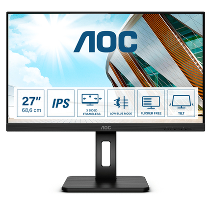 AOC MONITOR 27 LED IPS 16:9 FHD 250 CDM, PIVOT, VGA/DVI/HDMI, USB-C, MULTIMEDIALE