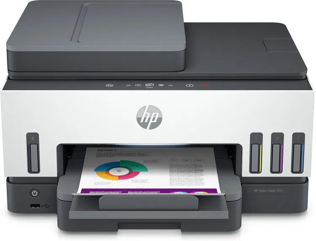 HP MULTIF. INK A4 COLORE, SMARTANK 7605, 15PPM, ADF, FRONTE / RETRO, USB/WIFI, 4 IN 1, 3 ANNI GAR REG PRODOTTO