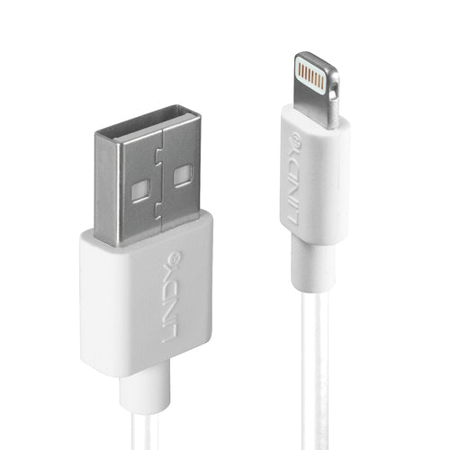 LINDY CAVO USB A LIGHTNING BIANCO, 1M