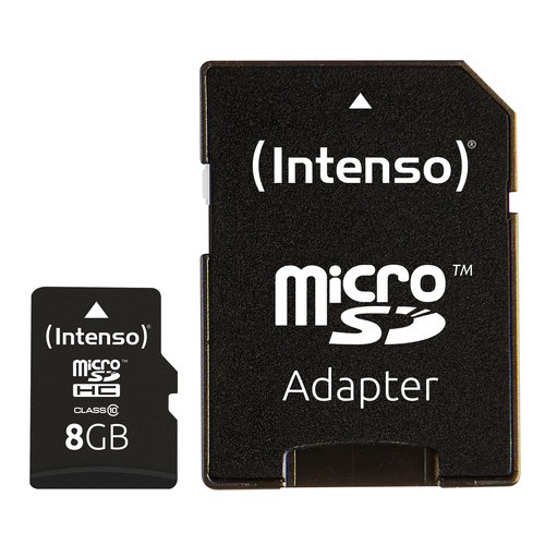 INTENSO MICRO SDHC 8GB CLASSE 10 + ADATTATORE SD