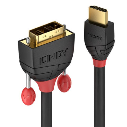 LINDY CAVO HDMI A DVI-D BLACK LINE, 2M