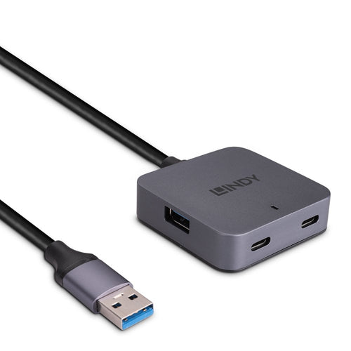 LINDY HUB USB 3.0 10M, 4 PORTE