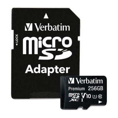 VERBATIM MICRO SDXC PREMIUM 256GB CLASS 10 INC ADAPTER