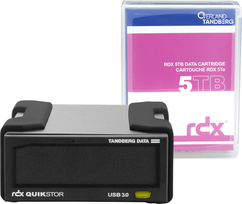 TANDBERG KIT DISPOSITIVO ESTERNO RDX USB3+ AUTOALIMENTATO CON CARTUCCIA BACKUP 5TB (SUPPORTO WINDOWS