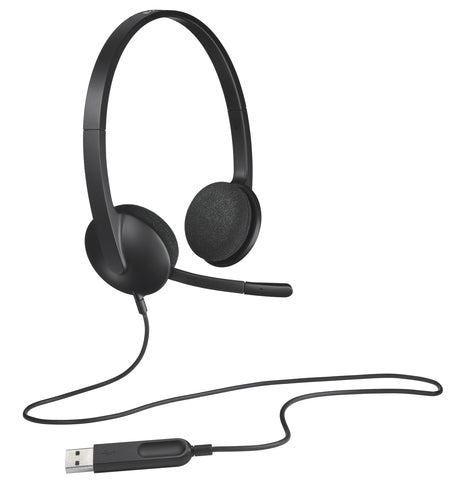 LOGITECH CUFFIE CON MICROFONO H340, USB