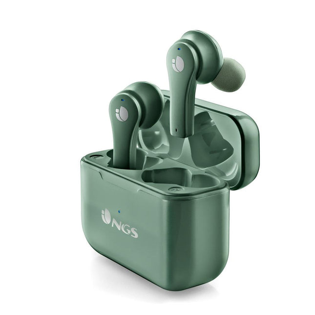 NGS AURICOLARI STEREO BLUETOOTH 5.1 ARTICA BLOOM + BASE DI RICARICA + Touch sensor + Vivavoce GREEN