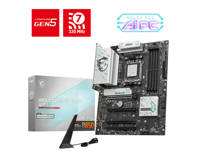 MSI MB AMD B850 GAMING PLUS WIFI, ATX, AM5, DDR5, 1PCI-Ex16, 1PCI-Ex4, 2PCI-Ex1, 4SATA3