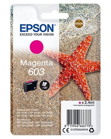 EPSON CARTUCCIA STELLA MARINA MAGENTA INKJET ALTA CAPACITA C13T03U34010 NO BLISTER