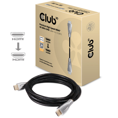 CLUB3D CAVO HDMI 2.0 MASCHIO TO HDMI 2.0 MASCHIO HIGH SPEED 4K UHD 1M