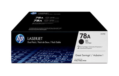 HP TONER NERO CE278A LASERJET SMART PRINT 2100 PAGINE (CONF 2 PZ) 78A