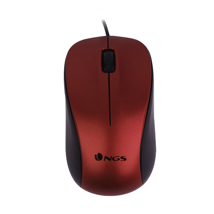 NGS MOUSE OTTICO 1200 DPI CON FILO ROSSO