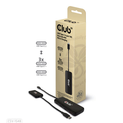 CLUB3D HUB USB GEN2 TYPE-C A 4X USB TYPE-C 10GBPS