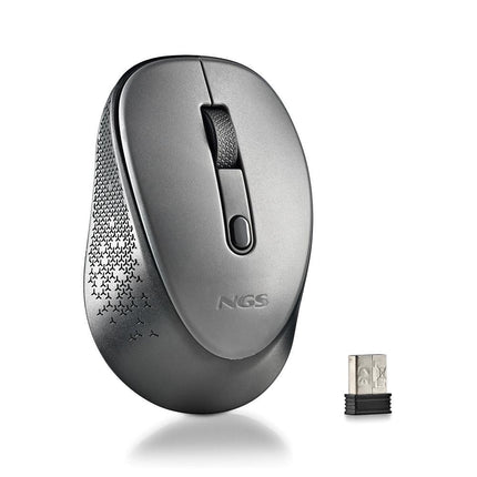 NGS MOUSE WIRELESS GRIGIO 2 PULSANTI E ROTELLA DI SCORRIMENTO