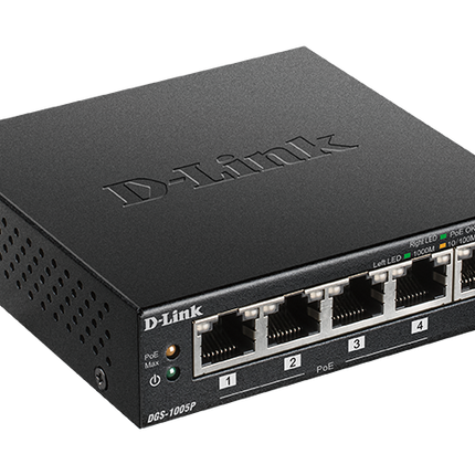 D-LINK SWITCH 5 PORTE GIGABIT POE+ DESKTOP