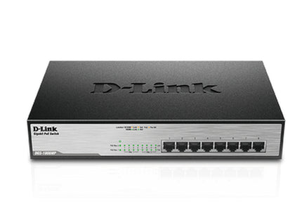 D-LINK SWITCH 8 PORTE GIGABIT POE DESKTOP RACK MOUNTABLE