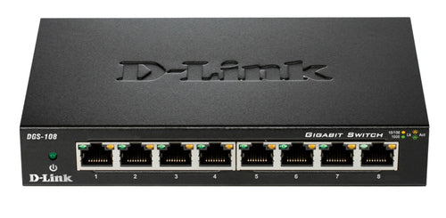 D-LINK SWITCH 8 PORTE GIGABIT CASE METALLICO