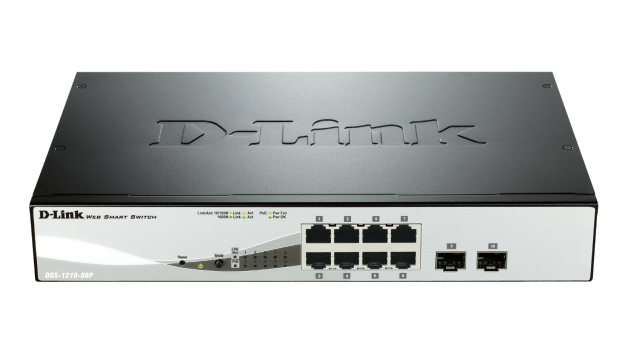 D-LINK SWITCH 8 PORTE GIGABIT POE + 2 PORTE SFP SMART MANAGED