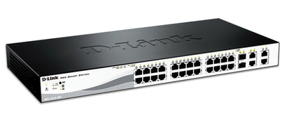 D-LINK SWITCH 24 PORTE GIGABIT POE + 4 PORTE SFP SMART+