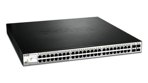 D-LINK SWITCH EASYSMART 52 PORTE GIGABIT POE 370W 4 SLOT SFP/COMBO 19 RACKMOUNT