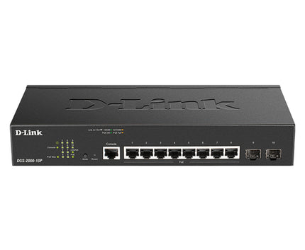 D-LINK SWITCH 8 PORTE GBIT POE MANAGED INCL. 2 X SFP