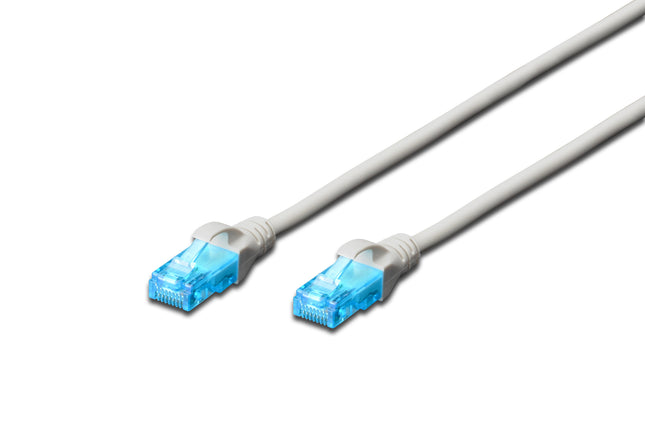 DIGITUS CAVO DI RETE UTP, CAT 5E, NON SCHERMATO, 0,5MT, GRIGIO