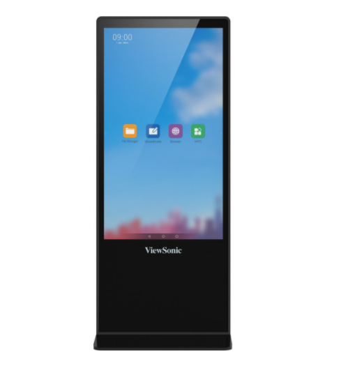 VIEWSONIC TOTEM EPOSTER TOUCH 55&#34; 4K UHD RAM DDR4 2GB, 16GB STORAGE VGA/HDMI/DP EMBEDDED MEDIA PLAYER