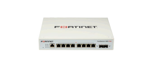 FORTISWITCH-108F-POE SWITCH L2+ MANAGEMENT CON 8 P. GE + 2 P. SFP POE POWER BUDGET 65W