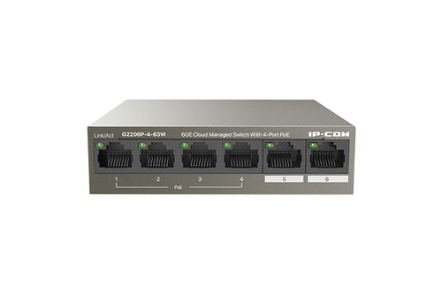 IP-COM SWITCH POE MANAGED L2, 6 PORT, 4 POE