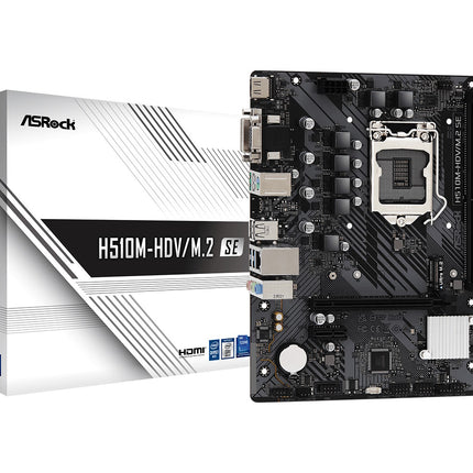 ASROCK MB H510, H510M-HDV/M.2 SE, LGA 1200, 2DDR4, M.2, GLAN, VGA/DVI/HDMI