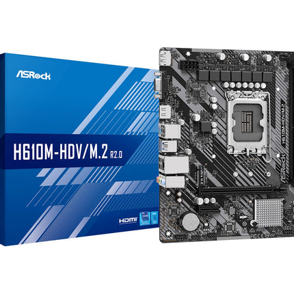 ASROCK MB H610, H610M-HDV/M.2 R.0, LGA 1700, 2DDR4, M2, MATX