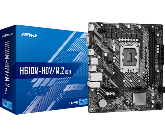 ASROCK MB H610, H610M-HDV/M.2 R.0, LGA 1700, 2DDR4, M2, MATX