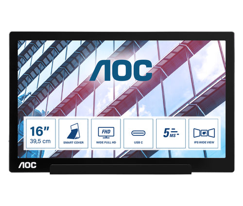 AOC MONITOR PORTATILE 15,6 LED IPS 16:9 FHD, USB-C