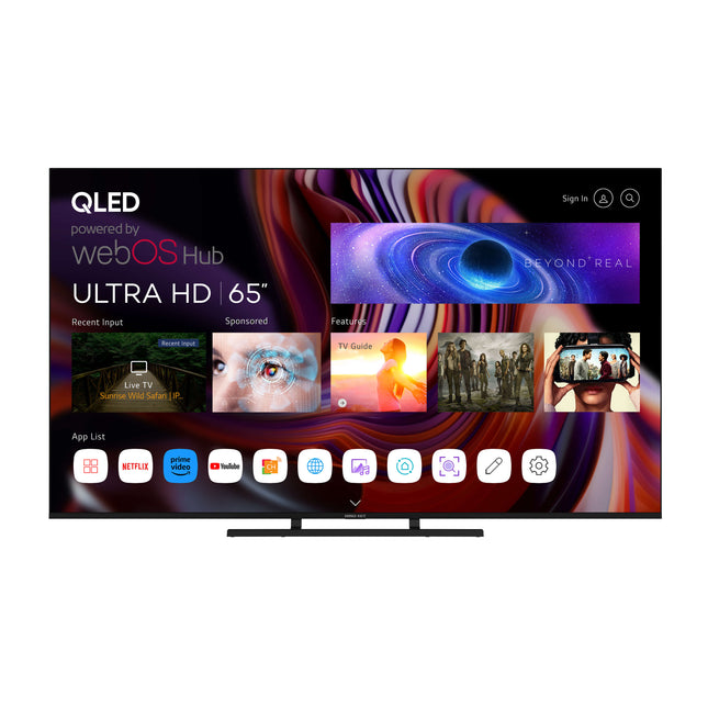 INNOHIT SMART TV 65&#34; 4K UHD QLED BORDERLESS WEBOS THINQAI MAGIC REMOTE STAND CENTRALE