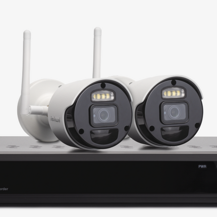 ISIWI KIT WIRELESS CONNECT AIR2 ISW-K2N8BFBTA4MP-2 GEN1 NVR 8 CANALI + 2 TELECAMERE  A BATTERIA DA 8