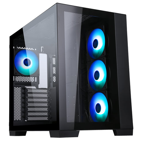 ITEK CASE DARK CAVE - GAMING TOWER, ATX, 4X12CM ARGB FAN, 2XUSB3, TYPE-C, SIDE  FRONT PANEL TEMP GL