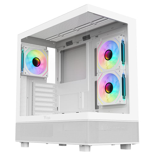 ITEK CASE SHOWBUI 42W, GAMING TOWER, ATX, 3X12CM ARGB FAN,  2XUSB3, TYPE-C, SIDE  FRONT PANEL TEMP