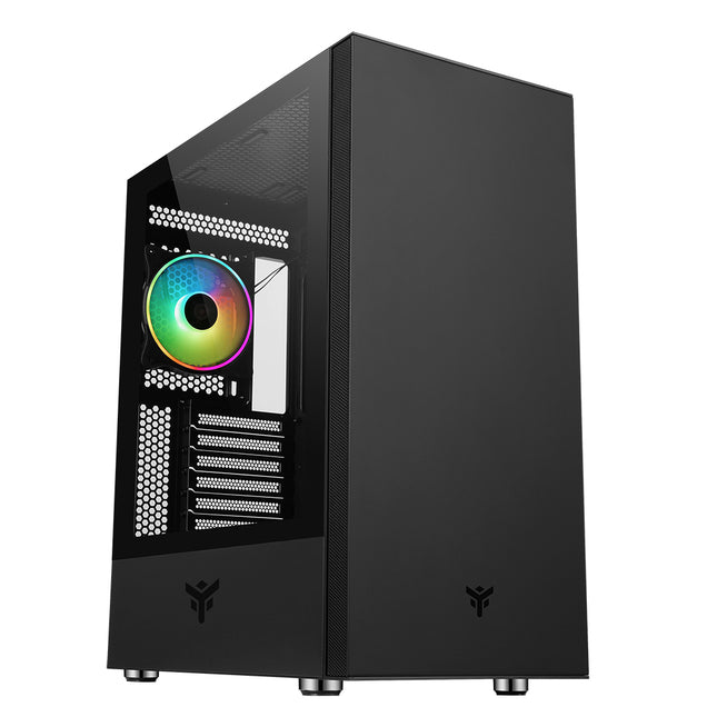 ITEK CASE VERTIBRA S210 - GAMING MIDDLE TOWER, 12CM ARGB FAN, 2XUSB3, SIDE PANEL TEMP GLASS